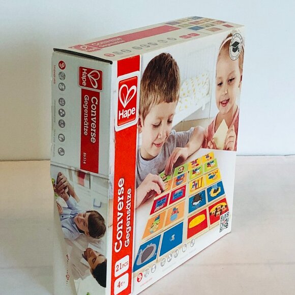 New in Box Hape Converse Wooden Match Opposites Educational Game - Picture 7 of 9